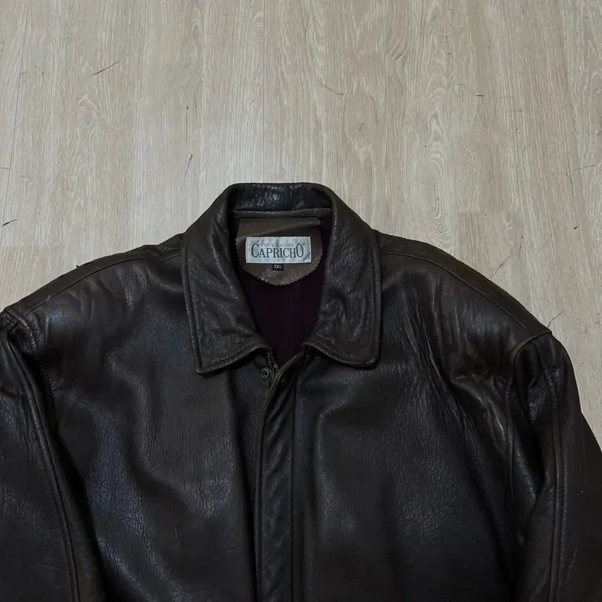 [BUNJANG] CAPRICHO Genuine Leather Bomber Jacket XXL / CAPRICHO 카프리초 남성 천연 양가죽 봄버 가죽자켓 XXL/110