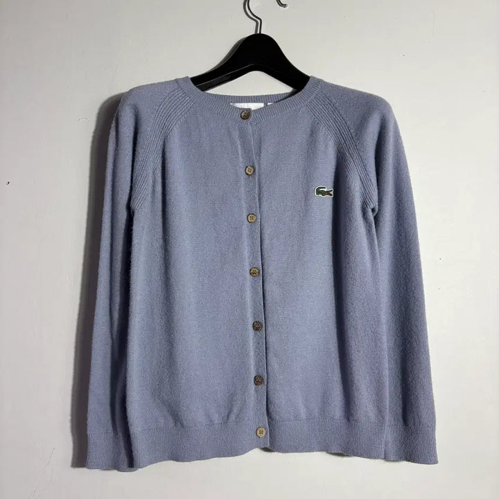 [BUNJANG] Lacoste Embroidered Logo Cardigan / 라코스테 자수 로고 가디건 (무료배송)