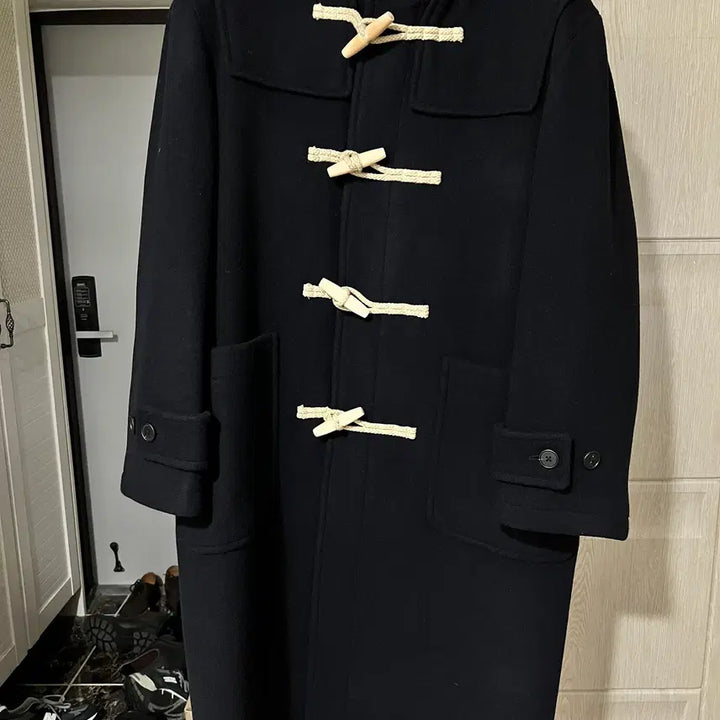 [BUNJANG] Musinsa Standard Cashmere Blend Oversized Duffle Coat Navy M / 무신사스탠다드 캐시미어 블렌드 오버사이즈 더플 코트 네이비 M