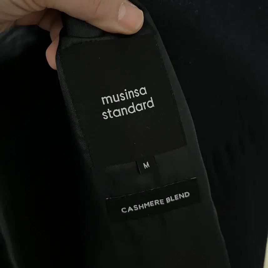 [BUNJANG] Musinsa Standard Cashmere Blend Oversized Duffle Coat Navy M / 무신사스탠다드 캐시미어 블렌드 오버사이즈 더플 코트 네이비 M