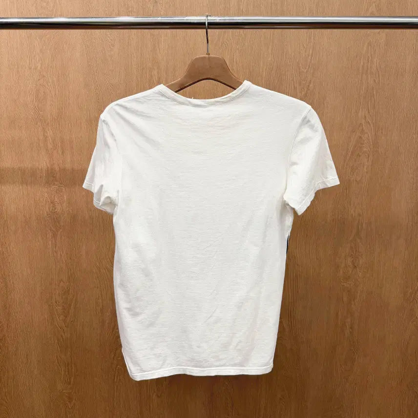 [BUNJANG] Salvatore Ferragamo Big Logo Printed T-shirt / 살바토레 페라가모 반팔 티셔츠 빅 로고 프린팅 라운드넥 디테일 화이트