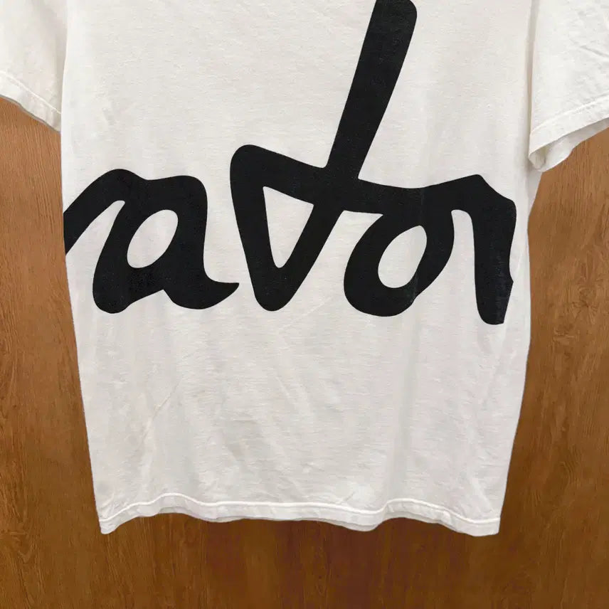 [BUNJANG] Salvatore Ferragamo Big Logo Printed T-shirt / 살바토레 페라가모 반팔 티셔츠 빅 로고 프린팅 라운드넥 디테일 화이트