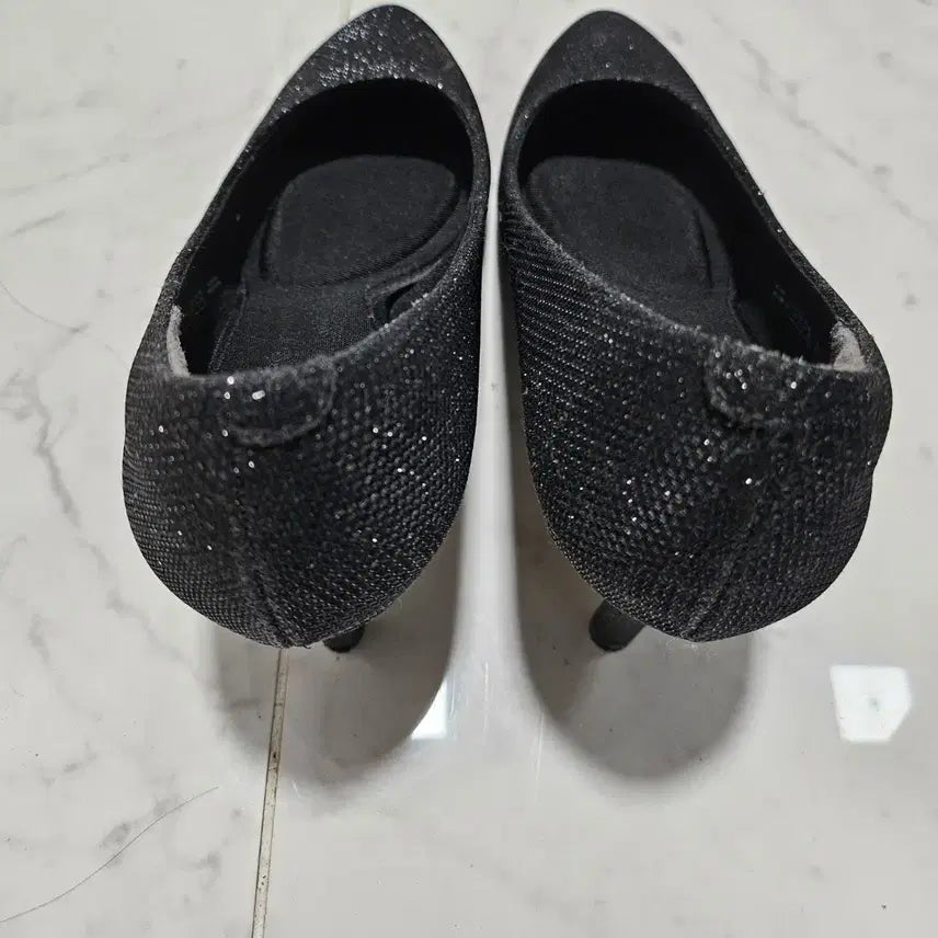 [BUNJANG] Rockport Black Cubic Embellished Heels (Size 240) / 락포트 블랙 큐빅 반짝이 구두 사이즈 240