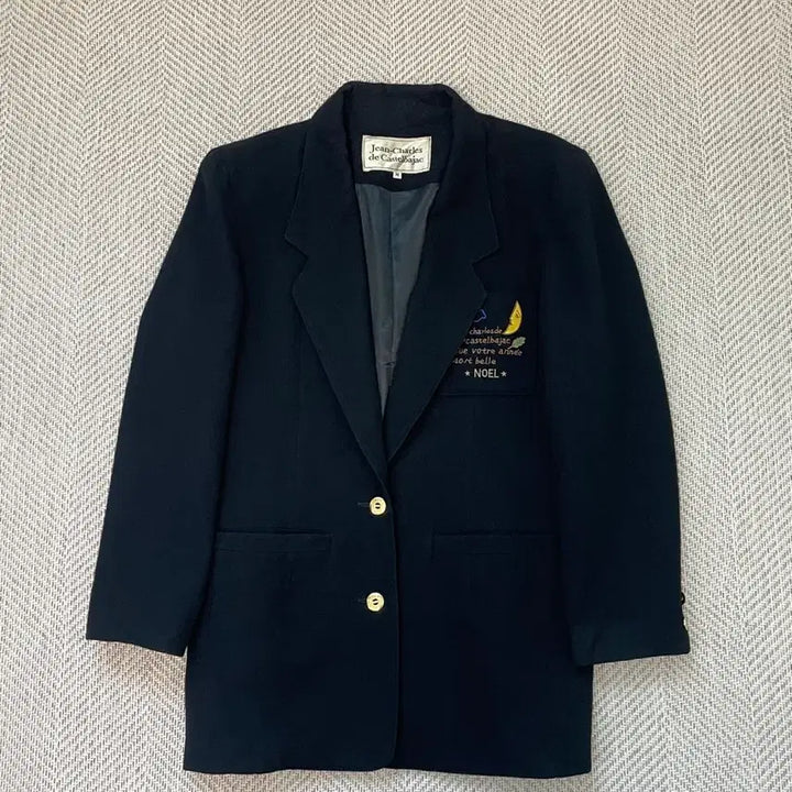 [BUNJANG] Jean Charles de Castelbajac Embroidered Gold Blazer / 장샤를 드 카스텔바작 자수 금장 테일러드 자켓 J04124