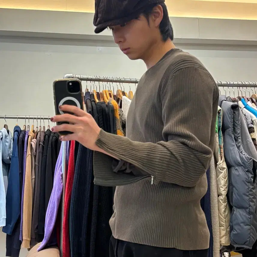 [BUNJANG] Armani Exchange Multi-Zipper Knit Sweater / 아르마니 익스체인지 멀티지퍼 니트