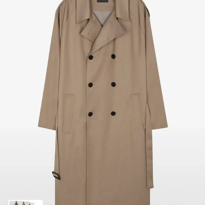 [BUNJANG] Flareup Trench Coat Beige (L-XL) / 플레어업 트렌치코트 베이지 2사이즈(L-XL)