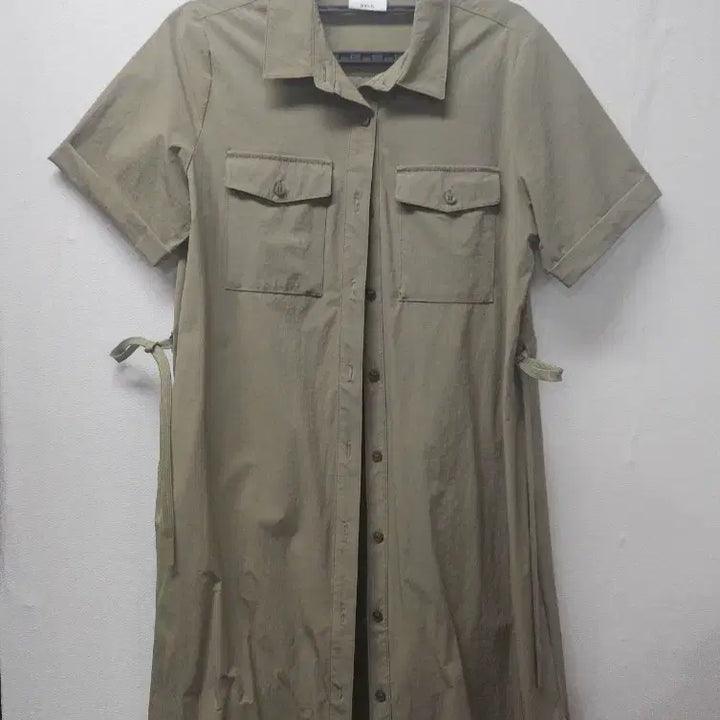 [BUNJANG] Jeep Khaki Long Shirt Dress S / JEEP  지프 카키색 셔츠형 롱 원피스 S