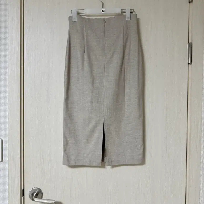[BUNJANG] Oatmeal H-Line Midi Skirt M / 오트밀 H라인 미디 스커트 M