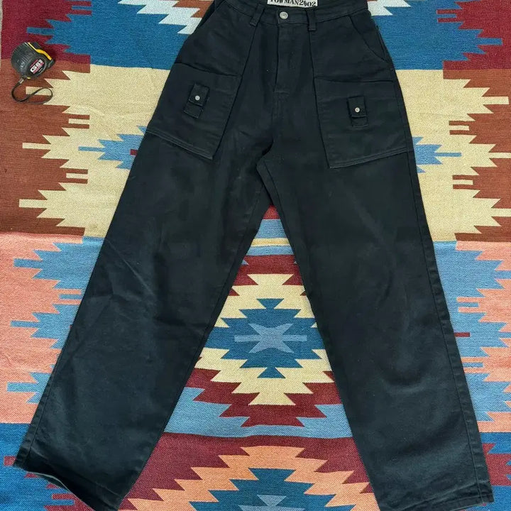 [BUNJANG] TOWMAN 2002 Black Cargo Wide Pants / TOWMAN2002 블랙 카고 와이드 팬츠
