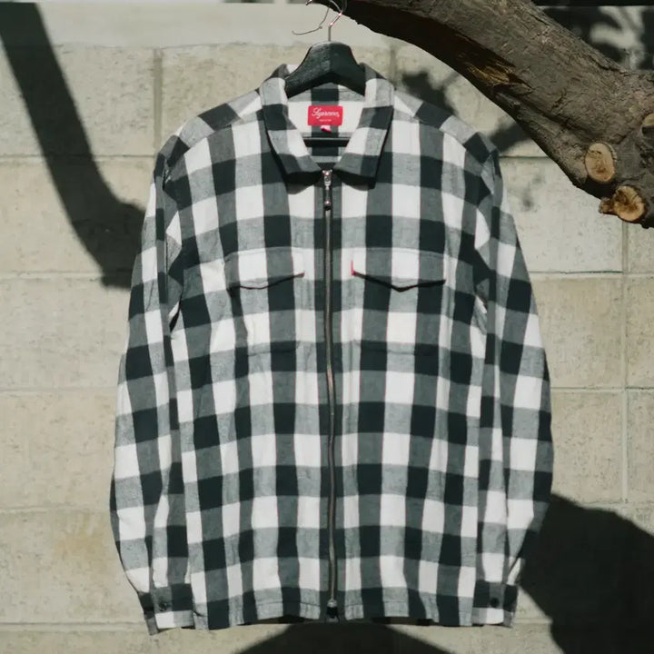 [BUNJANG] Supreme Buffalo Flannel Zip Shirt / Supreme 16SS Buffalo Flannel ZIP 셔츠