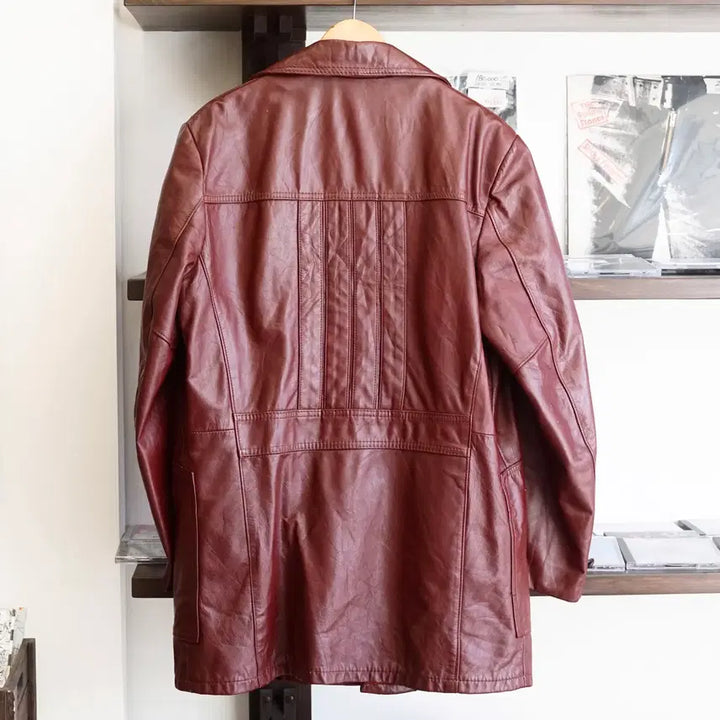 [BUNJANG] Vintage Real Leather Car Coat / 빈티지 리얼 레더 카코트 100 사이즈