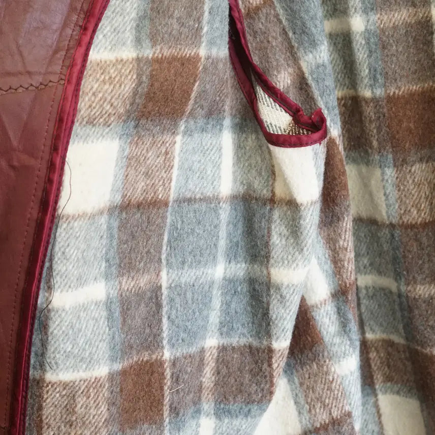 [BUNJANG] Vintage Real Leather Car Coat / 빈티지 리얼 레더 카코트 100 사이즈