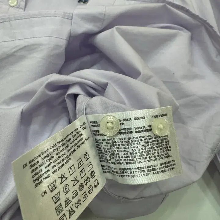 [BUNJANG] Who.A.U Bear Embroidered Light Purple Shirt / 후아유 베어 자수 라이트퍼플 셔츠 루즈핏 남성 M/데일리 캐주얼