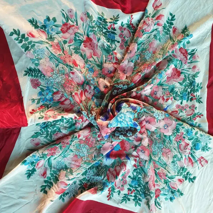 [BUNJANG] Corolle Silk Scarf / 잡화 특가세일~COROLLE (정품)꽃밭 실크 스카프 머플러 목도리