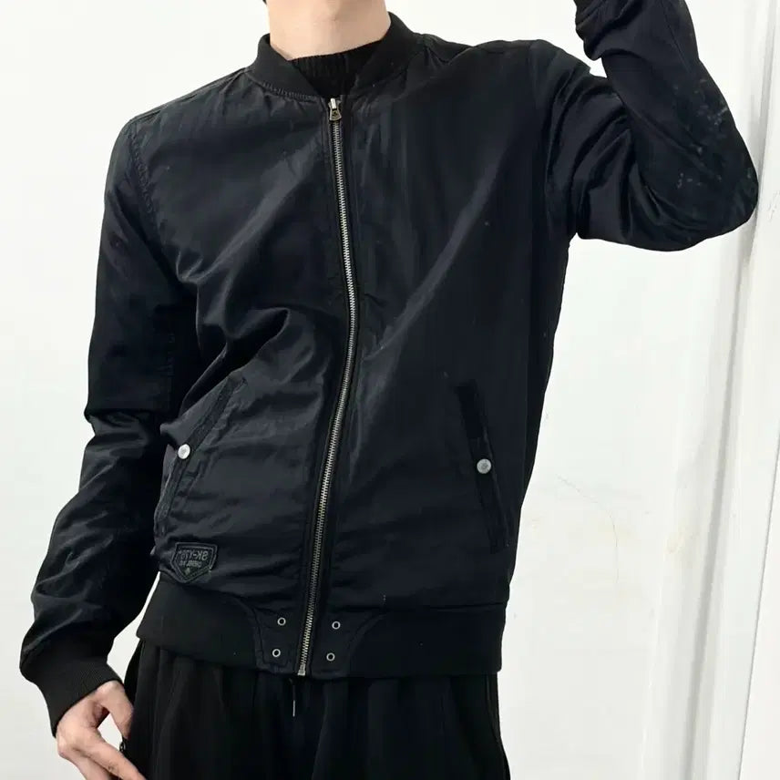 [BUNJANG] Diesel Nylon Blouson Jacket / 디젤 백지퍼 나일론 블루종 자켓