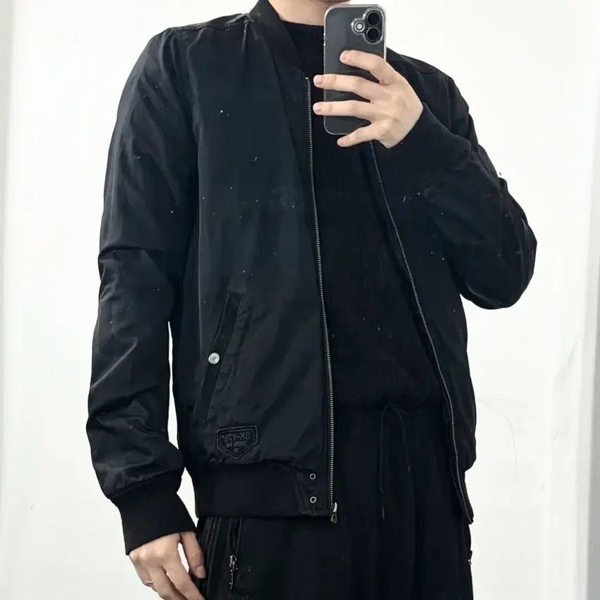 [BUNJANG] Diesel Nylon Blouson Jacket / 디젤 백지퍼 나일론 블루종 자켓
