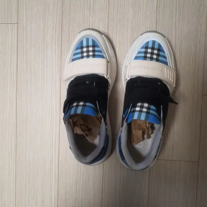 [BUNJANG] Burberry Blue Check Sneakers / 버버리 블루 체크 스니커즈 운동화