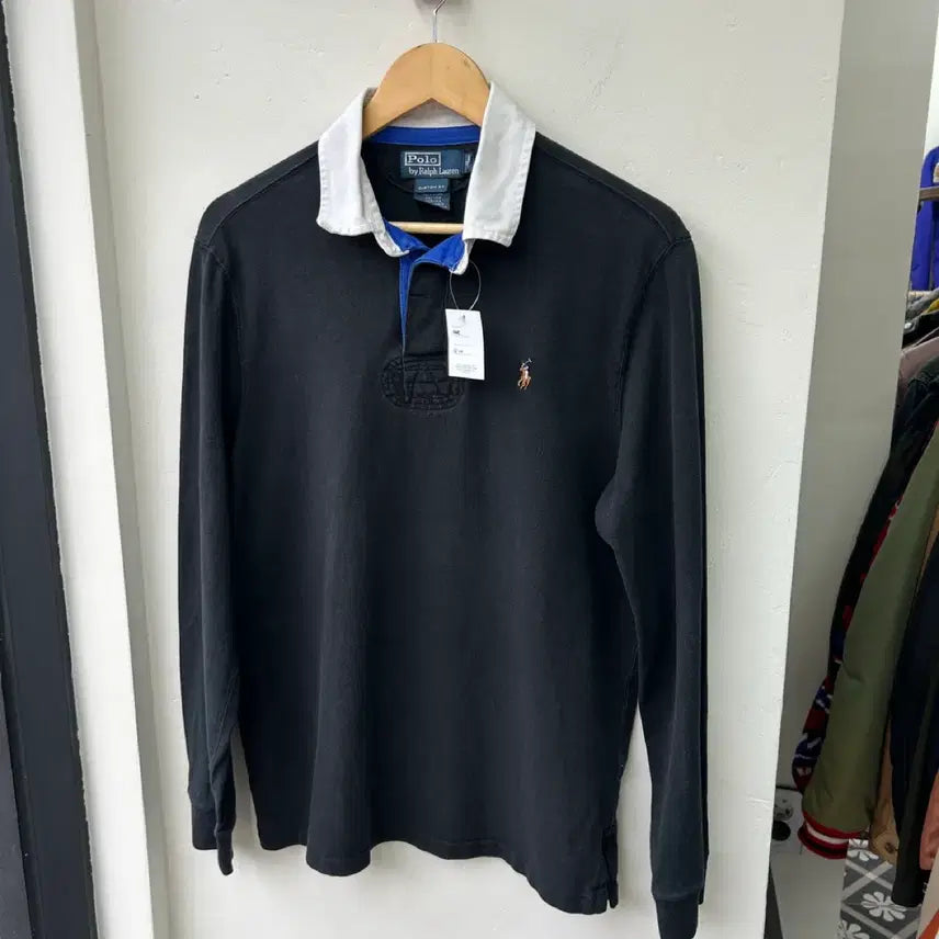 [BUNJANG] Polo Ralph Lauren Black Rugby T-shirt / 16229 - 폴로 랄프로렌 블랙 럭비티