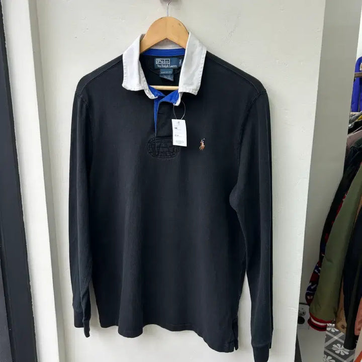 [BUNJANG] Polo Ralph Lauren Black Rugby T-shirt / 16229 - 폴로 랄프로렌 블랙 럭비티