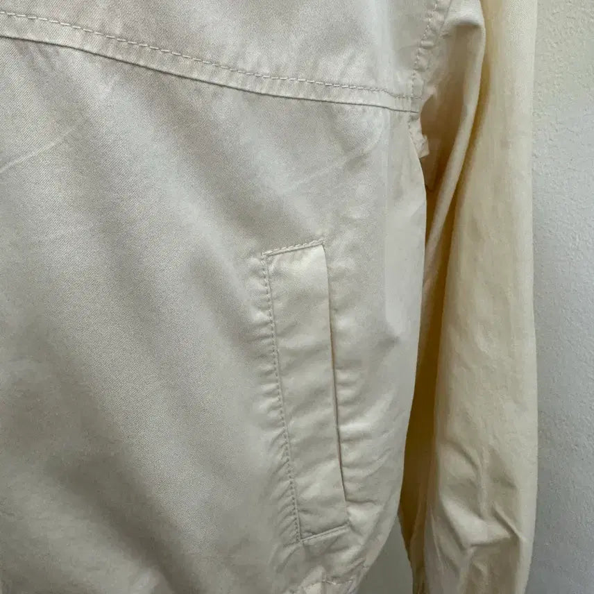 [BUNJANG] MIXXO Crop Windbreaker Zip-up Jumper Beige / 미쏘 크롭 바람막이 집업 점퍼 베이지 S/간절기 데일리룩