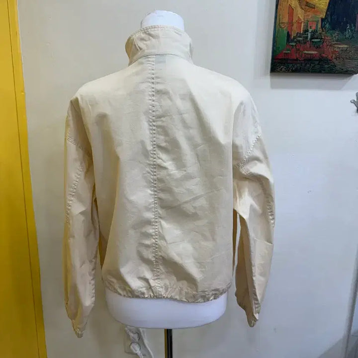 [BUNJANG] MIXXO Crop Windbreaker Zip-up Jumper Beige / 미쏘 크롭 바람막이 집업 점퍼 베이지 S/간절기 데일리룩
