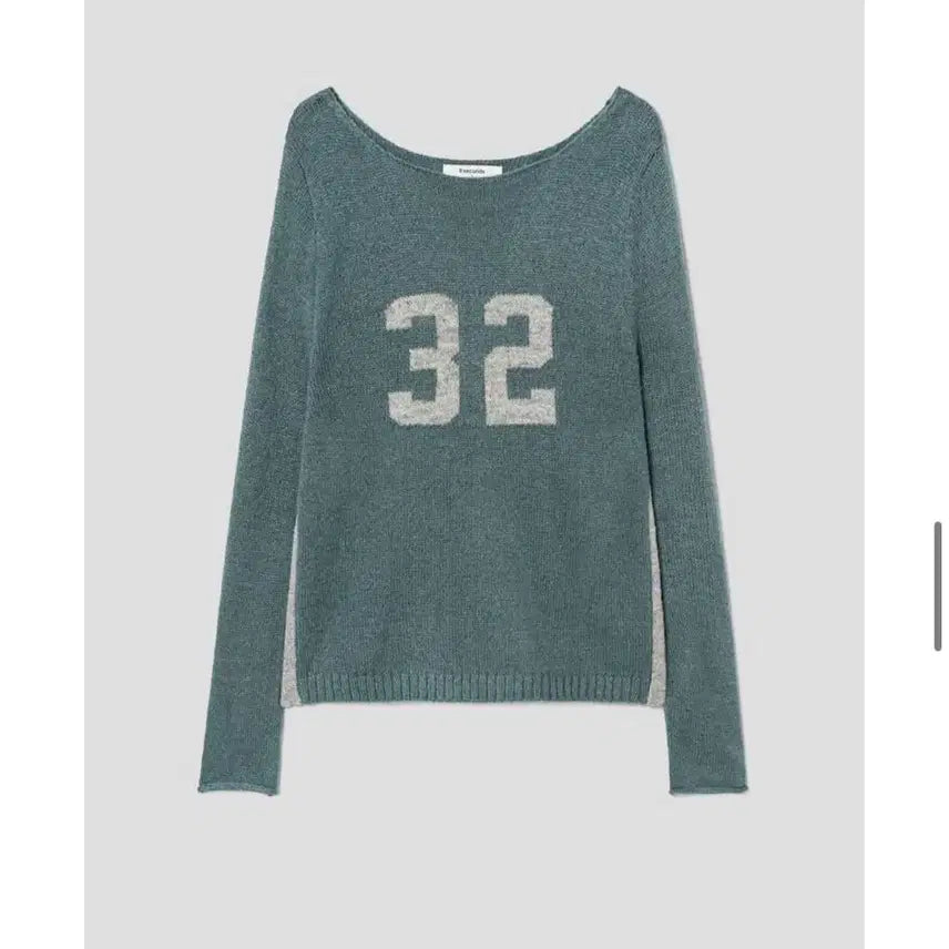 [BUNJANG] 8 Seconds Blue Boat Neck Knit Pullover / 에잇세컨즈 넘버 긴소매 풀오버 블루 니트