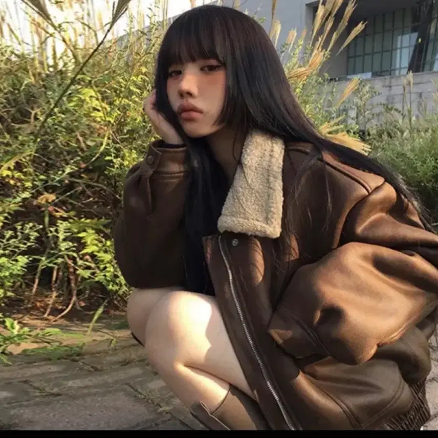 [BUNJANG] ANOTHERONE Chetti Fur Suede Mouton Jacket / 새상품) 애니원모어 체티 퍼 스웨이드무스탕점퍼