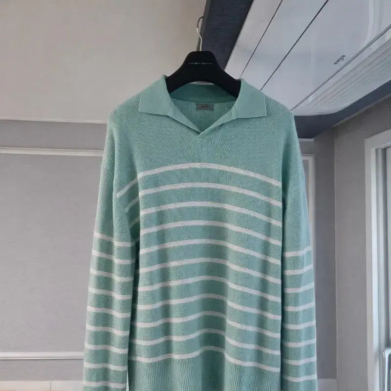 [BUNJANG] System Homme Long Sleeve Knit T-Shirt Size 105 / [거의 새것] 시스템옴므 카라 니트 긴팔 티셔츠 105