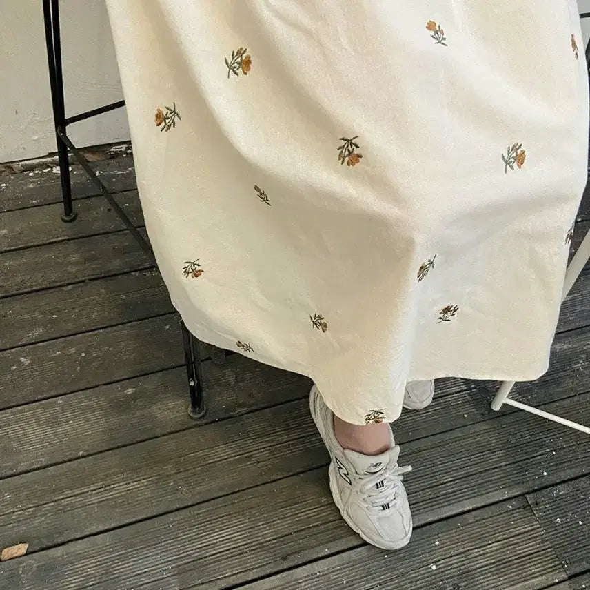 [BUNJANG] Puff Sleeve A-Line Dress / 퍼프 소매 원피스