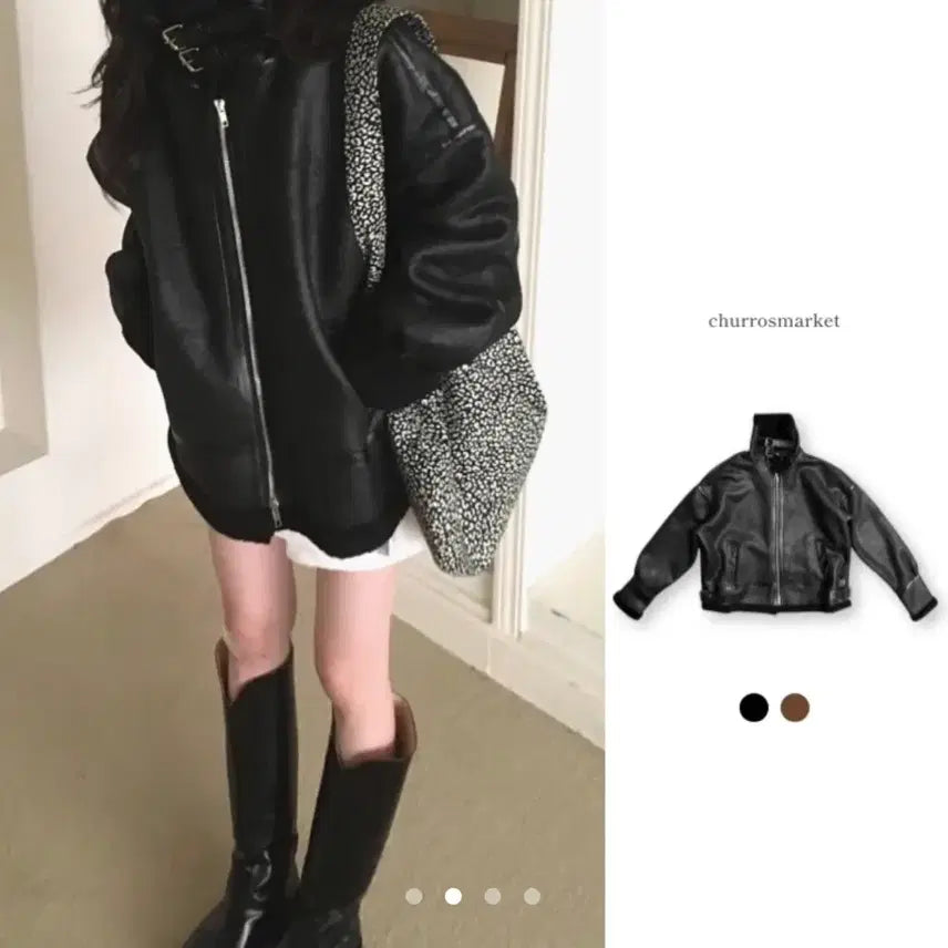 [BUNJANG] 스웨이드 퍼 무스탕 자켓 블랙 / 에이블리 츄러스마켓 / 스웨이드 퍼 무스탕 자켓 블랙 / 에이블리 츄러스마켓