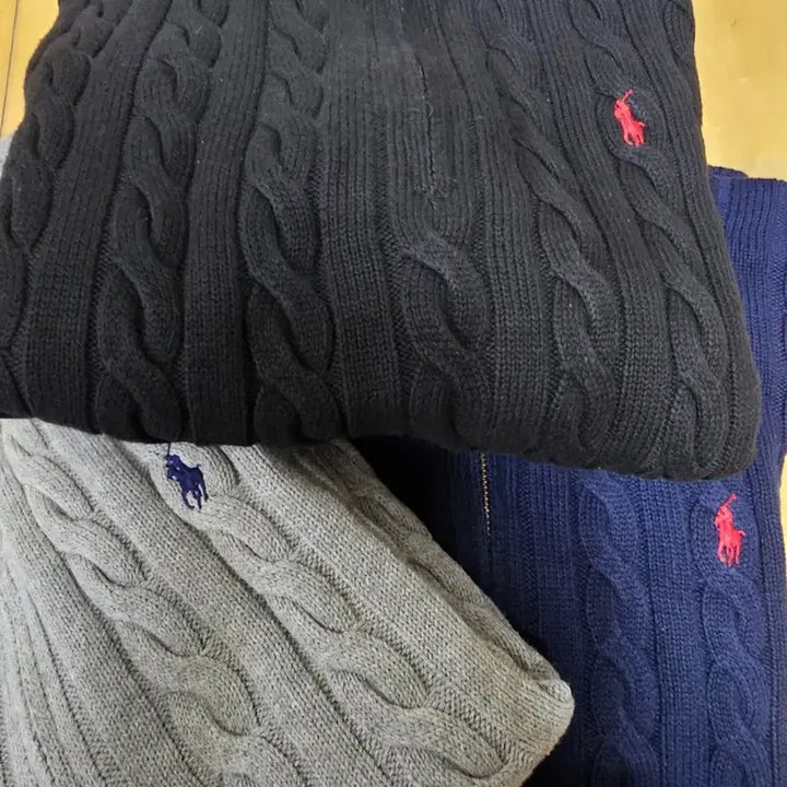 [BUNJANG] Polo Ralph Lauren Cable Knit Half-Zip Sweater / 폴로 랄프로렌 꽈배기 반집업 니트 새상품