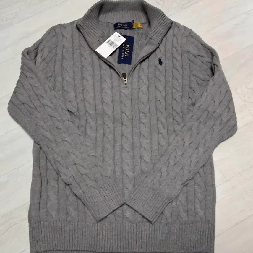 [BUNJANG] Polo Ralph Lauren Cable Knit Half-Zip Sweater / 폴로 랄프로렌 꽈배기 반집업 니트 새상품