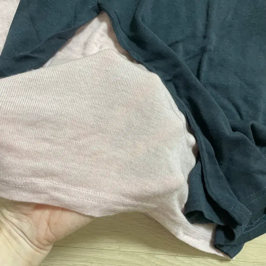 [BUNJANG] Sheer Long Sleeve T-Shirt Set (2 Types) / 시스루긴팔티2종