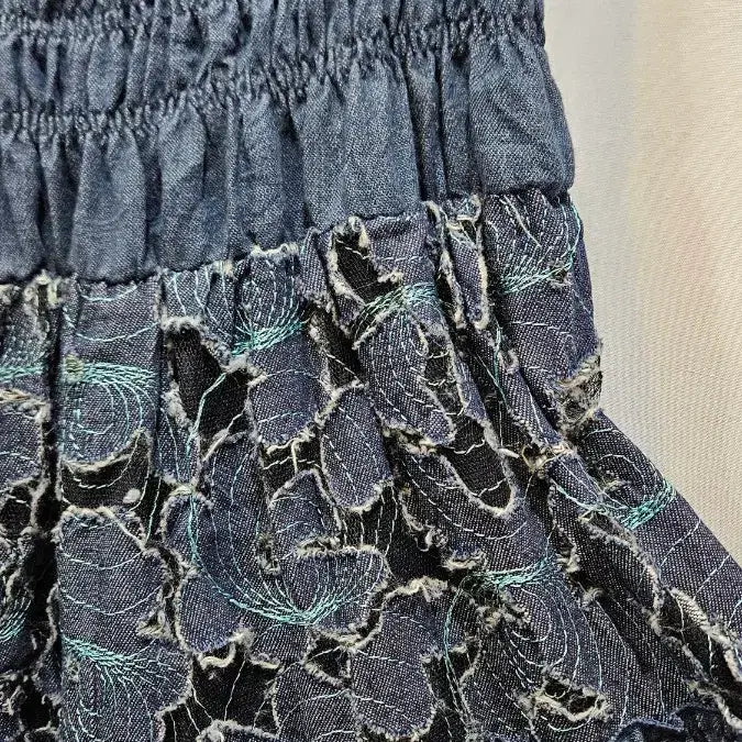 [BUNJANG] SRZ Off-Shoulder Lace Trimmed Long Dress / 일본수입 오프숄더 겸용 민소매 캉캉레이스 롱원피스 택있는 미착상품 srz