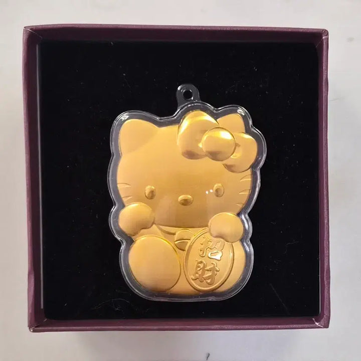 [SOLD OUT] 헬로 키티 폰 스트랩 핑크 &amp; 키링 세트   새상품 순금 함량 0.2mg
