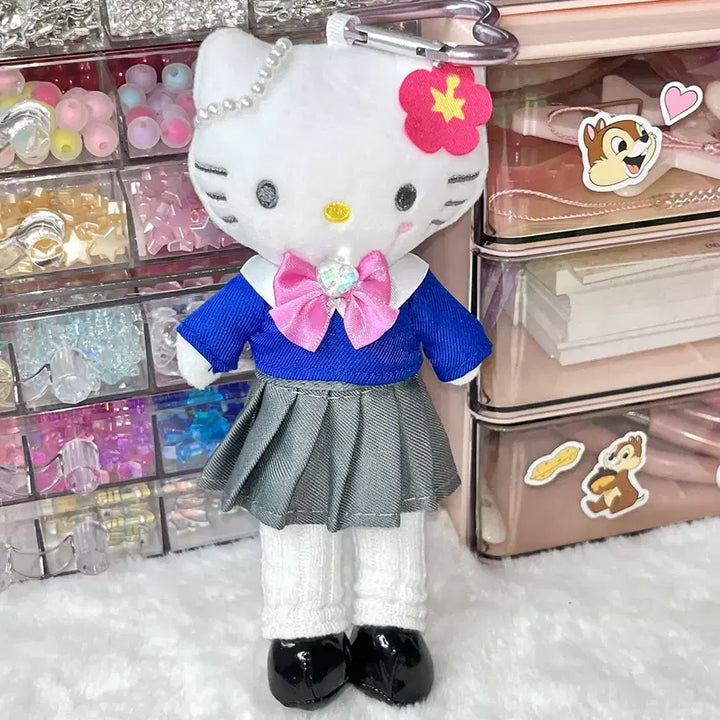 [BUNJANG] Hello Kitty Kogal School Look Long Leg Doll Keyring / 헬로키티 코갸루 스쿨룩 롱다리 인형 키링