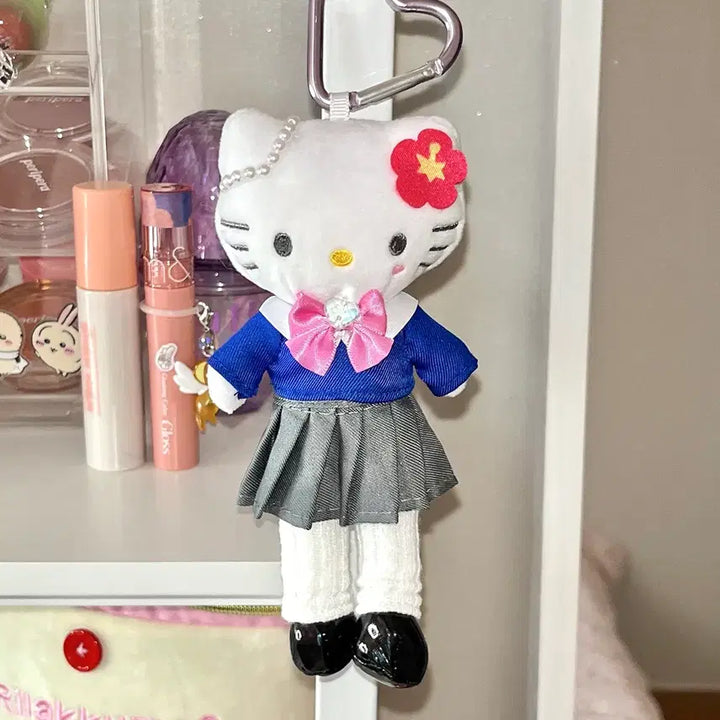 [BUNJANG] Hello Kitty Kogal School Look Long Leg Doll Keyring / 헬로키티 코갸루 스쿨룩 롱다리 인형 키링