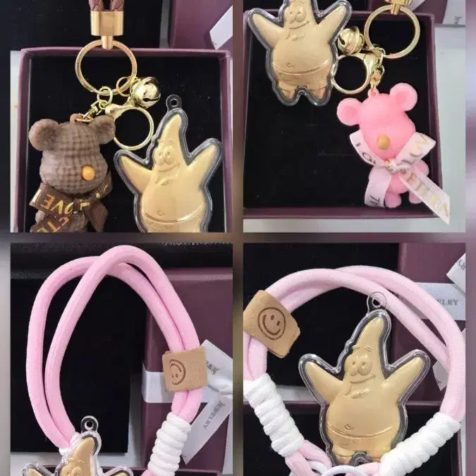 [SOLD OUT] 스펀지밥 뚱이 키링 세트  : 옵션 선택 _새상품 순금 함량 0.2mg