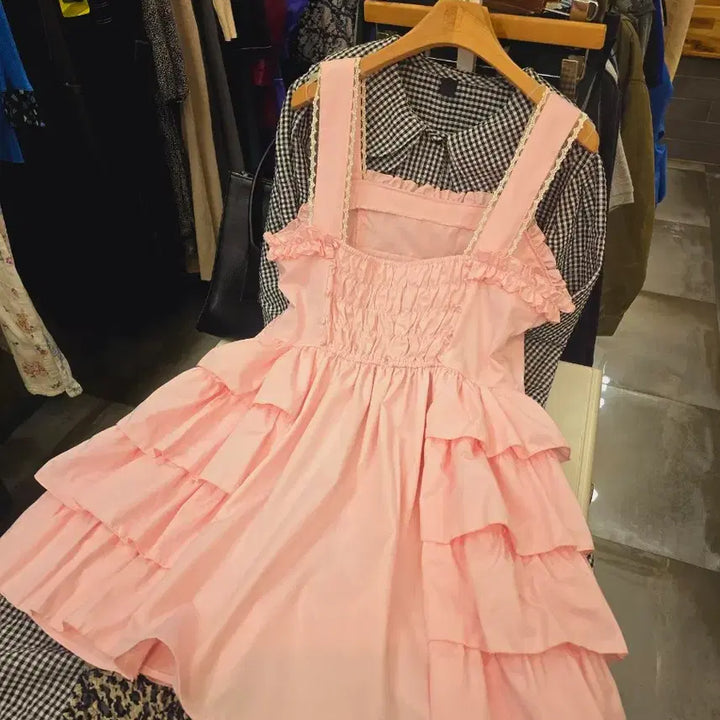 [BUNJANG] Bodyline Pink Dress / 바디라인 원피스