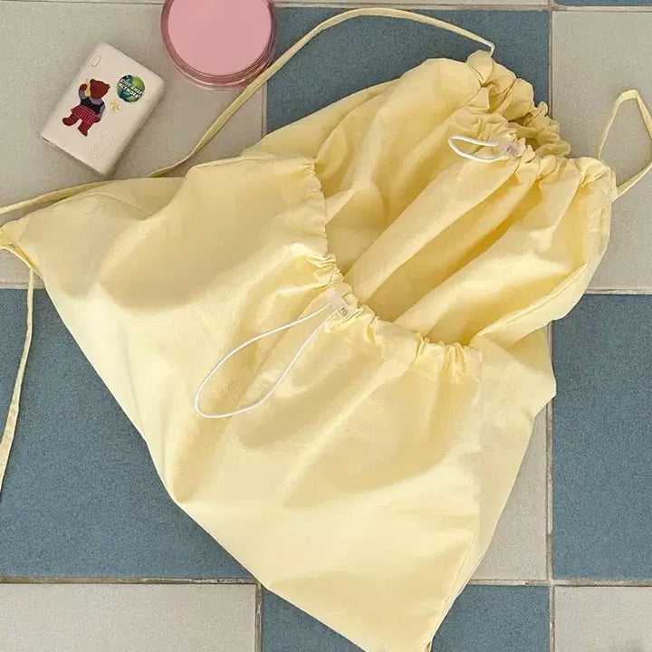 [BUNJANG] rincomma Fruity String Backpack Yellow / 린콤마 프루티 스트링 백팩 스트링백