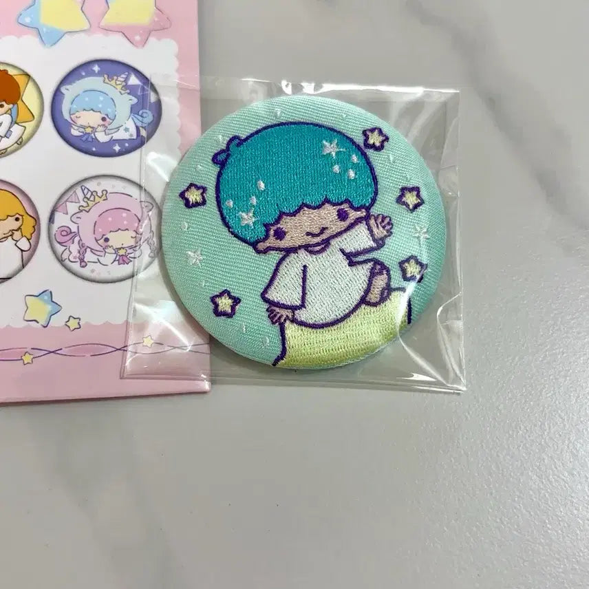 [BUNJANG] Sanrio Little Twin Stars Embroidered Badge Kiki / 산리오 리틀트윈스타 자수 뱃지 트레이딩 캔뱃지 키키