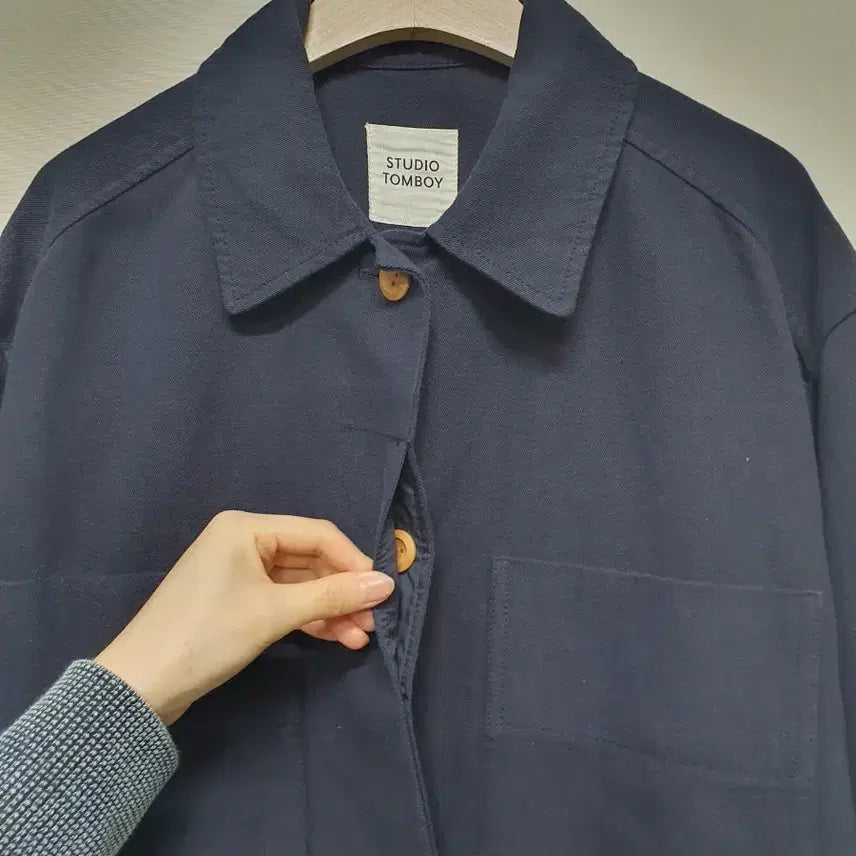 [BUNJANG] Studio Tomboy Navy Blouson Jacket / 스튜디오 톰보이 네이비 블루종 자켓