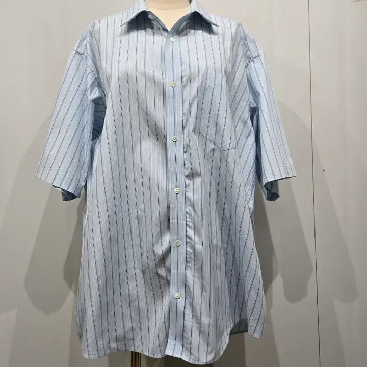 [SOLD OUT] 이세이미야케 스트라이프 반팔 셔츠 블루