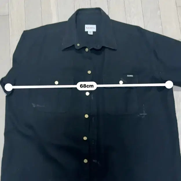 [BUNJANG] Kamiya Boro Black Duck Shirt / 카미야 보로 블랙 덕 셔츠