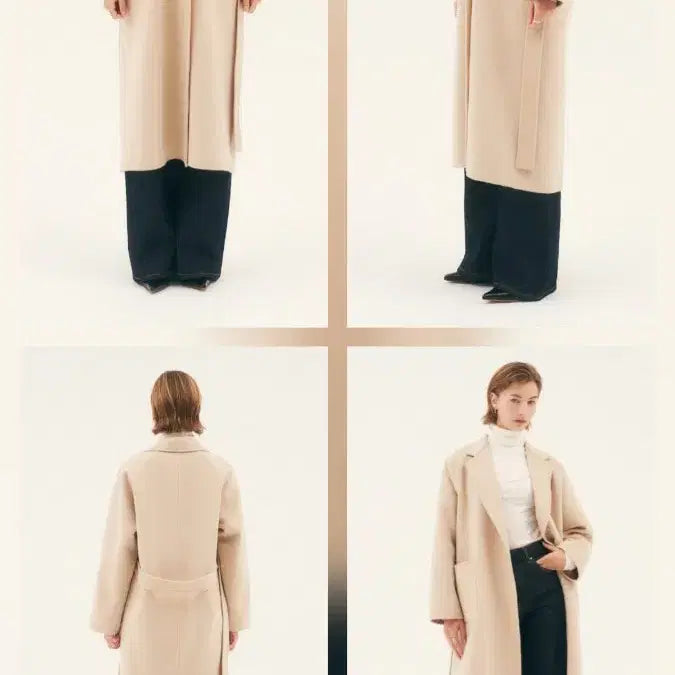 [BUNJANG] Blancshow Baby Cashmere Coat - Camel Cream Beige / 블랑쇼 베이 캐시미어 코트 s 카멜 크림베이지