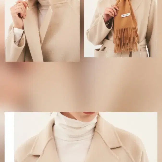 [BUNJANG] Blancshow Baby Cashmere Coat - Camel Cream Beige / 블랑쇼 베이 캐시미어 코트 s 카멜 크림베이지
