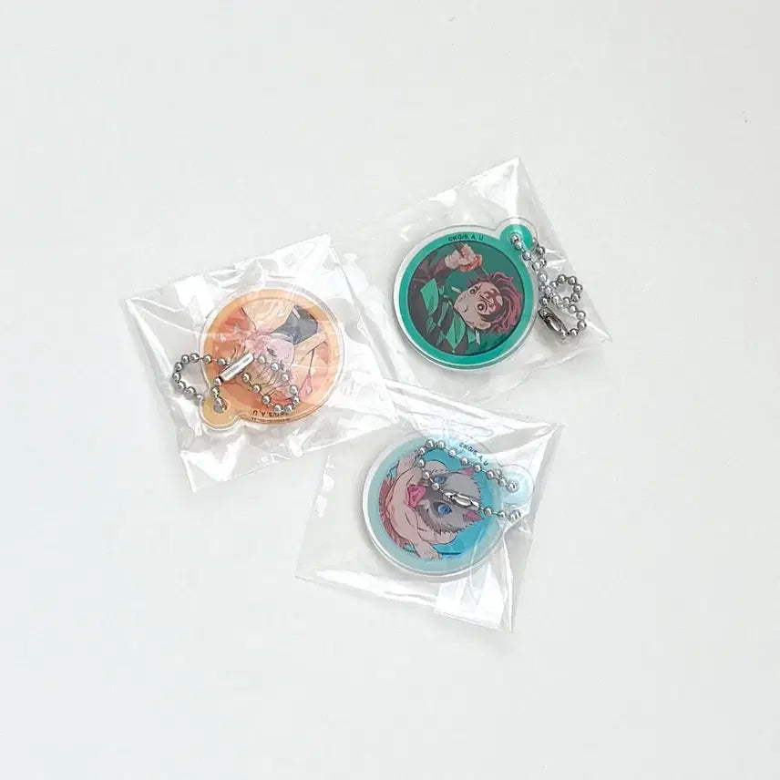 [BUNJANG] Demon Slayer Tanjiro Zenitsu Inosuke Acrylic Keyring Set / [새제품] 귀멸의 칼날 아크릴 키링 탄지로 젠이츠 이노스케 세트