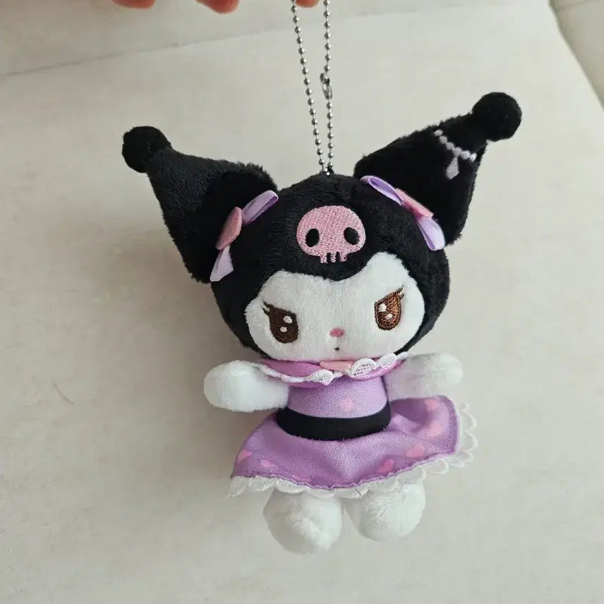 [BUNJANG] Sanrio Kuromi Doll Keychain Purple Dress / 산리오 쿠로미 인형 키링 퍼플 드레스  쿠로미쿠지상품