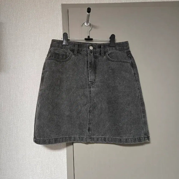 [BUNJANG] 98DOCCII Grey Denim Midi Skirt (L) / 98도씨 제작 그레이데님 스커트
