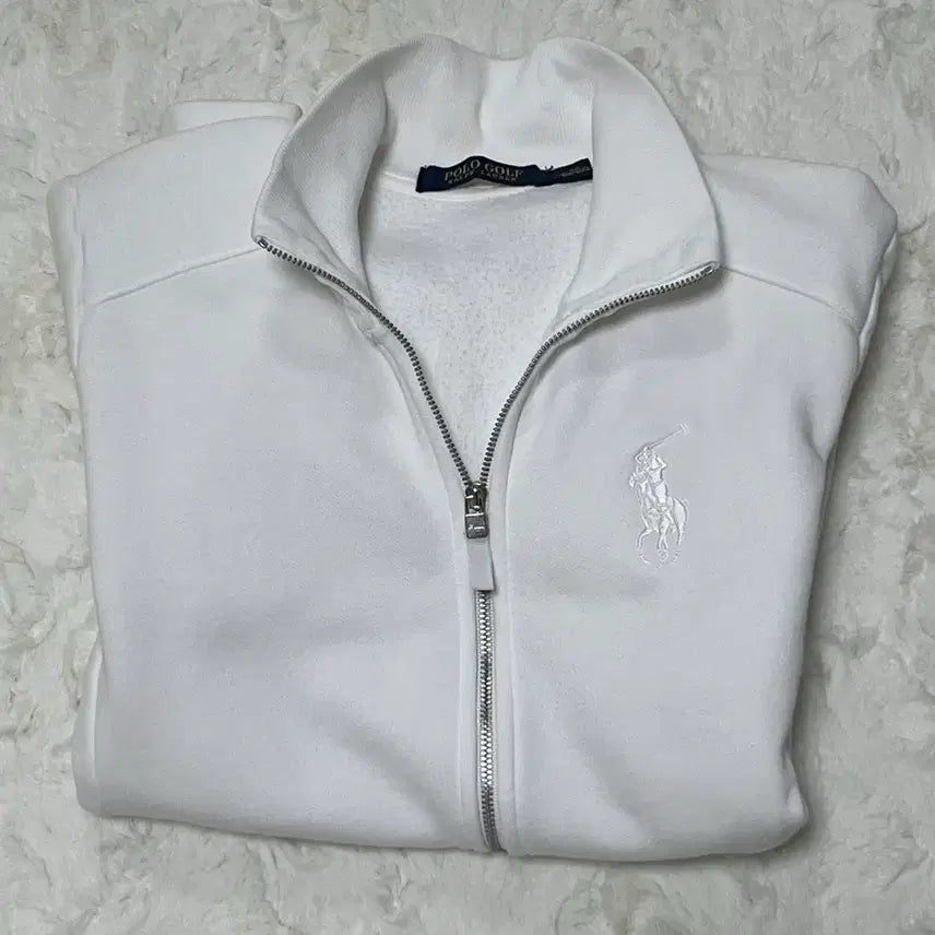 [BUNJANG] Polo Big Pony White Zip-up Jacket / 폴로 빅포니 화이트 집업